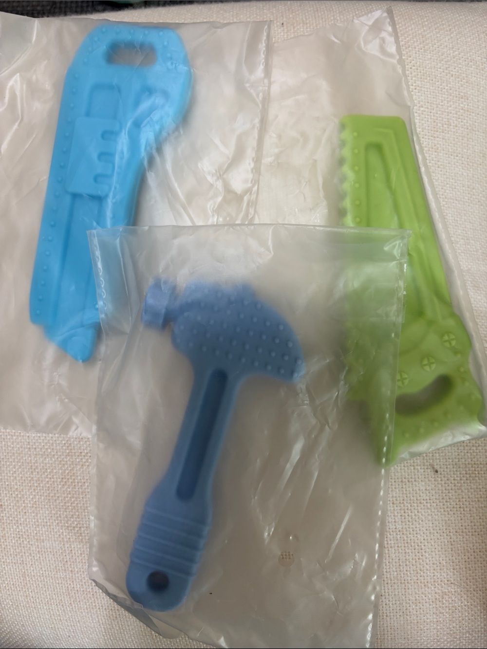 Kids Silicone Bath Tool Teethers - Blue & Green